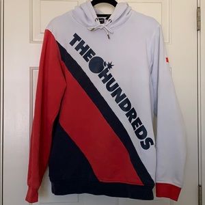 🔥💣MENS “THE HUNDREDS” RED/WHITE/BLUE HOODIE💣🔥